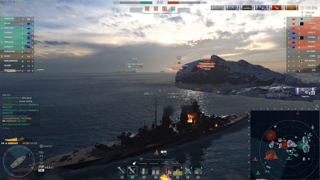 BIG BAD GERMAN Battleship Hannover - World of Warships смотреть онлайн