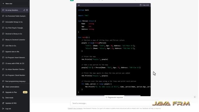 How to use map of structs in Golang 1.20 смотреть онлайн