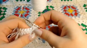 Мочалка крючком цветная! Простой способ своими руками! Часть 1