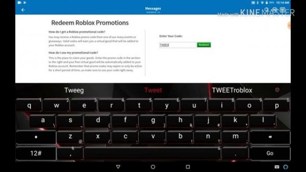 How to go promo code roblox android