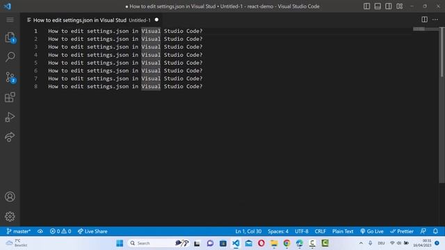 How To Edit Multiple Lines At Once In VSCode | VSCode How To Select Multiple Lines смотреть онлайн