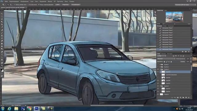 Street - Photoshop Digital Painting by Derden смотреть онлайн