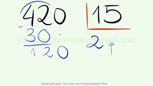 Cómo hacer divisiones de 2 cifras con resta - Ejemplo : 420 entre 15 смотреть онлайн