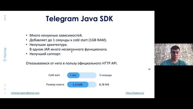 Nikolai Laptev - Serverless Telegram chatbot on Java in AWS смотреть онлайн