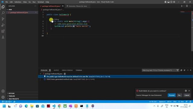 How to setup Java JDK in VS Code | How to run Hello World or 1st Program in VS Code смотреть онлайн