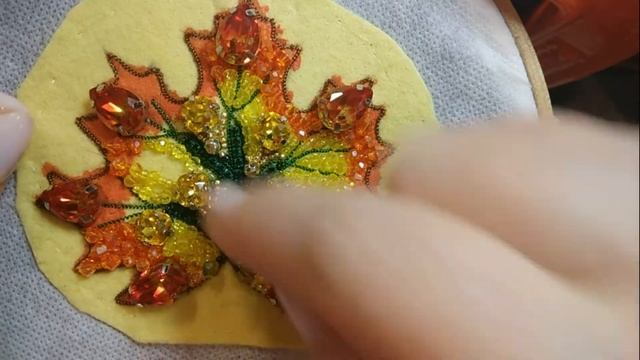 Брошь кленовый лист МК 2 часть смотреть онлайн