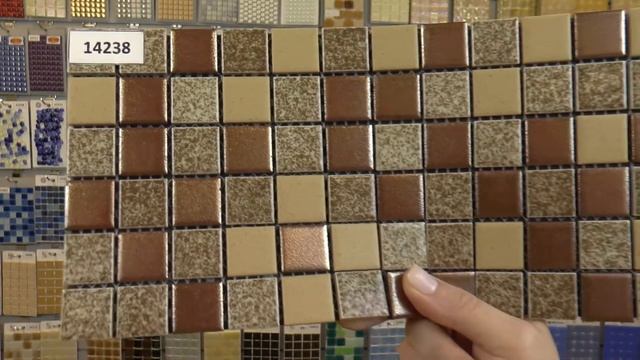 Бежево-коричневая керамическая мозаика смотреть онлайн