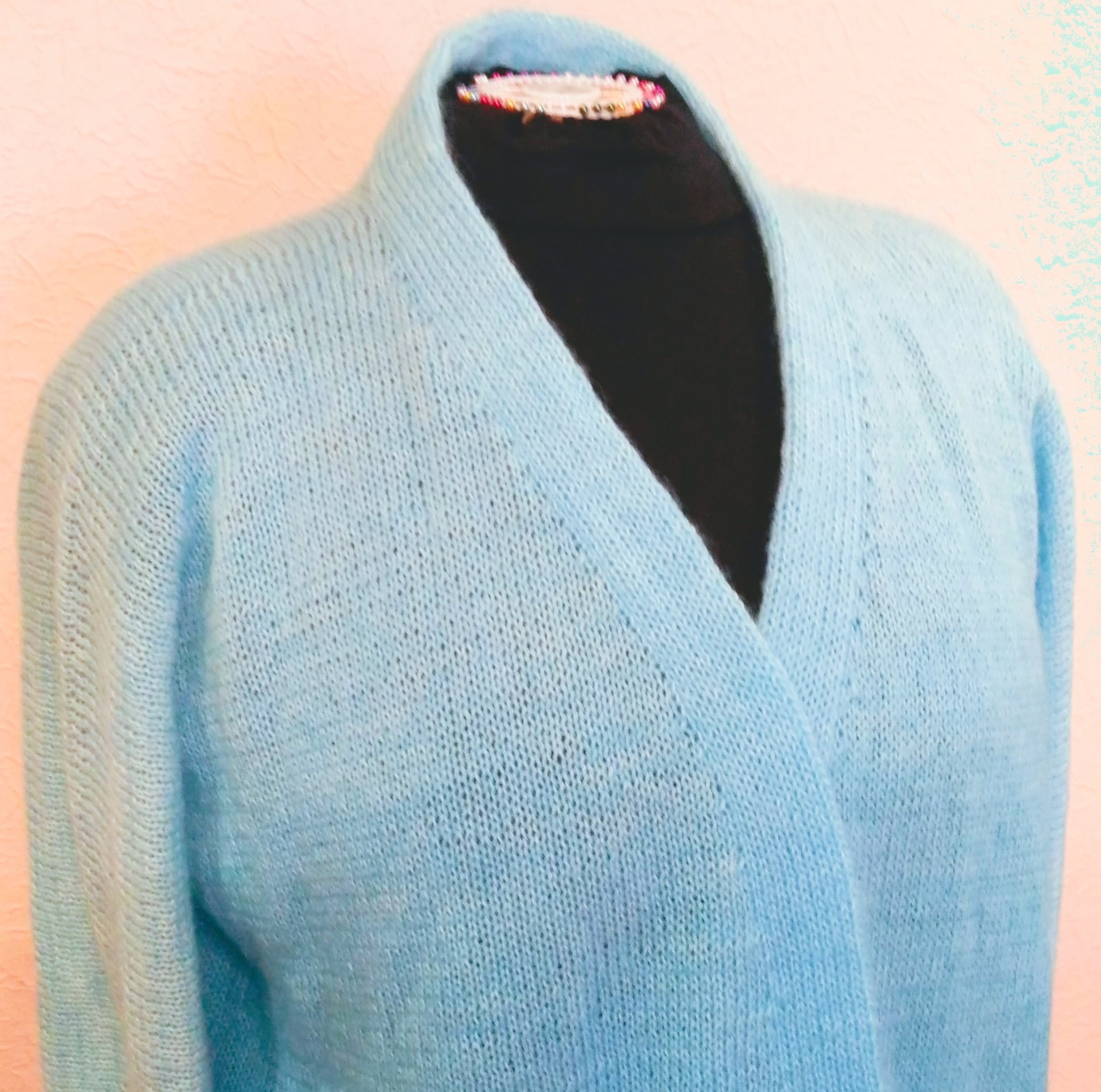 Кардиган – жакет спицами из пряжи Alize Angora Gold Ombre Batik. Часть 4