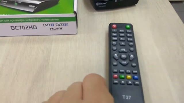 Пульт T37 для DVB-T2-приставки D-Color смотреть онлайн