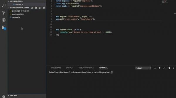 Get started with Express Handlebars - #1