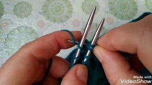 Плечевой шов.Закрытие открытых петель тремя спицами .