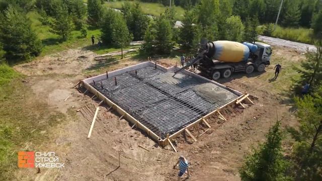 Начали заливку фундамента под дома в д.Сепыч и с.Ягул, Завьяловский р-н города Ижевск! смотреть онлайн