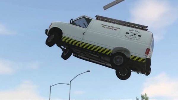 Машины против гигантских лежачих полицейских - BeamNG Drive