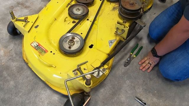 How to Install Deck Belt on John Deere Mower смотреть онлайн