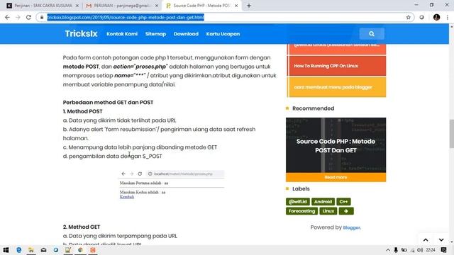 Source Code PHP: Metode POST dan GET смотреть онлайн
