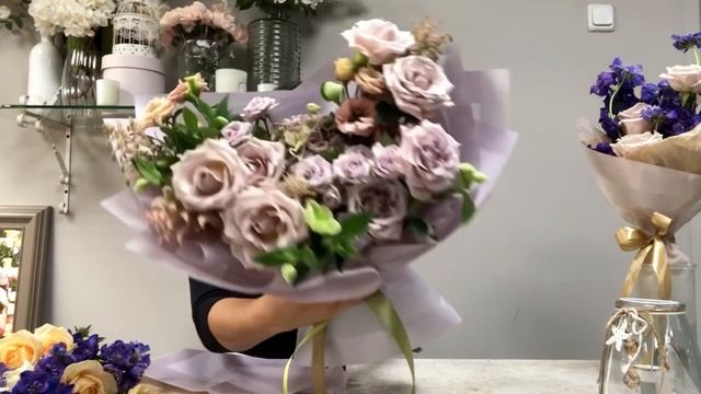 Букет с ДЕЛЬФИНИУМОМ. Бюджетный вариант букета смотреть онлайн