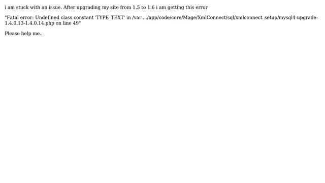 Magento: Fatal error: Undefined class constant 'TYPE_TEXT' error after upgrading - magento смотреть онлайн