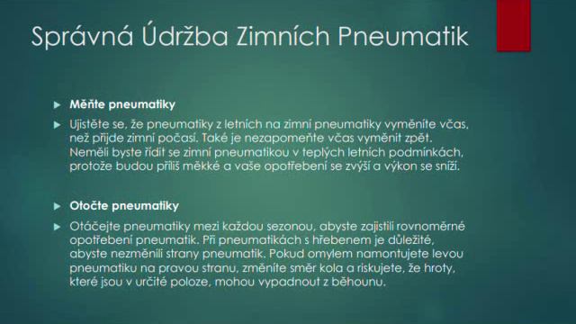 Správná Údržba Zimních Pneumatik смотреть онлайн