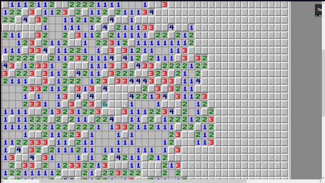Minesweeper | Timelapse 500 бомб без флажков смотреть онлайн