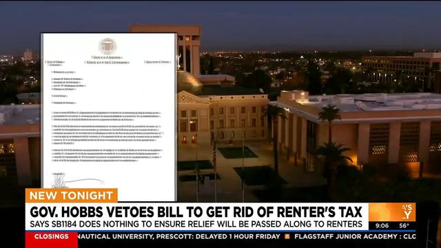 Gov. Hobbs rejects bill to get rid rental tax in Arizona смотреть онлайн