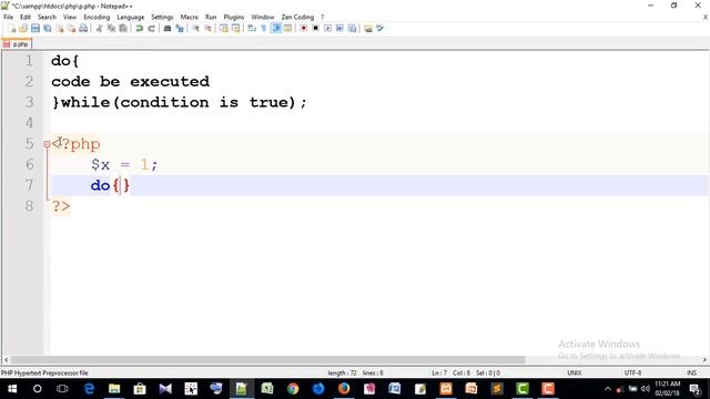 PHP Do While loop Bangla Tutorial смотреть онлайн