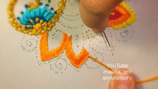 Embroidery Indian * Easy Flower stitches * Decorative flower * top embroidery смотреть онлайн