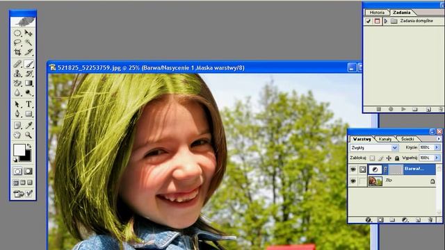 Kurs photoshop - Zmiana koloru włosów смотреть онлайн