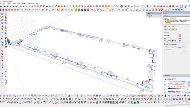 How to make a color drawing from Autocad in Sketchup. смотреть онлайн