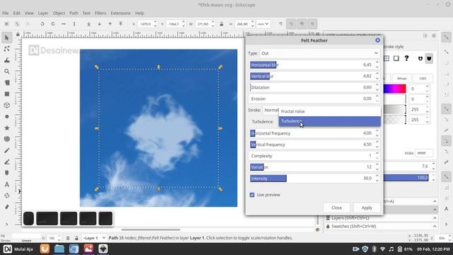 How to Make your Logo with Cloud Effects in Inkscape смотреть онлайн