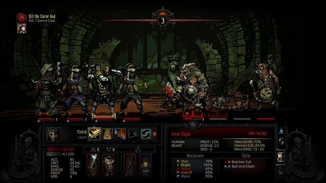 Darkest Dungeon - Swine God fast kill (with Shieldbreaker) смотреть онлайн