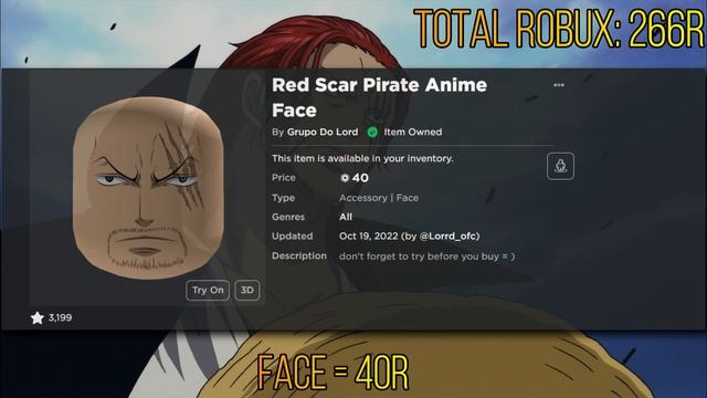 ROBLOX AVATAR: Shanks(One Piece) | How to make it смотреть онлайн