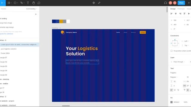 logistics website banner design with figma смотреть онлайн