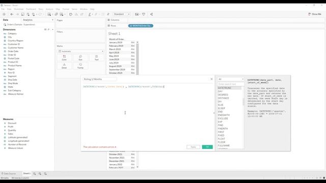 How to write calcualtion to dispaly rolling 12 months data in tableau | Show Last 12 Months Tablea смотреть онлайн