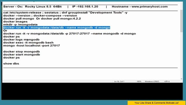 Dockerizing MongoDB On Rocky Linux 8.5 смотреть онлайн