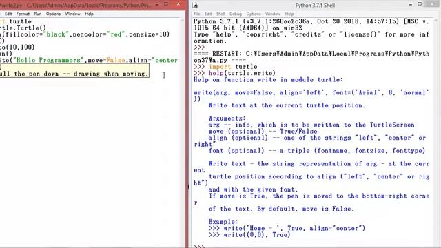 Python Turtle Graphics - Input/Output Text смотреть онлайн