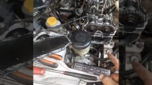 ниссан пульсар выставляем метки цепи  грм GA15