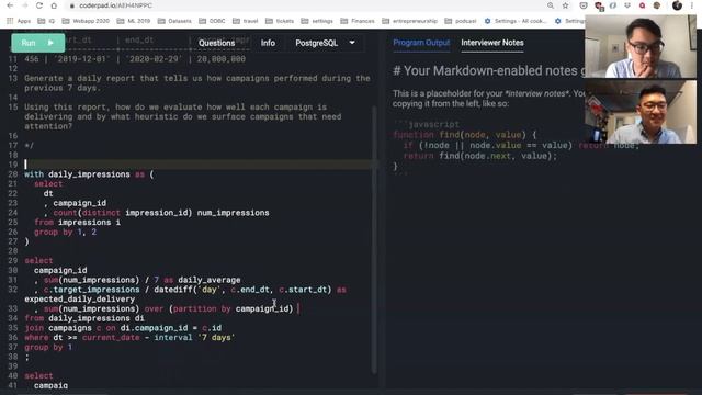 Facebook SQL Mock Technical Interview: Part 2 смотреть онлайн