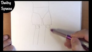 How to draw nightmare Foxy, Five nights at Freddy's, Как нарисовать кошмарного Фокси