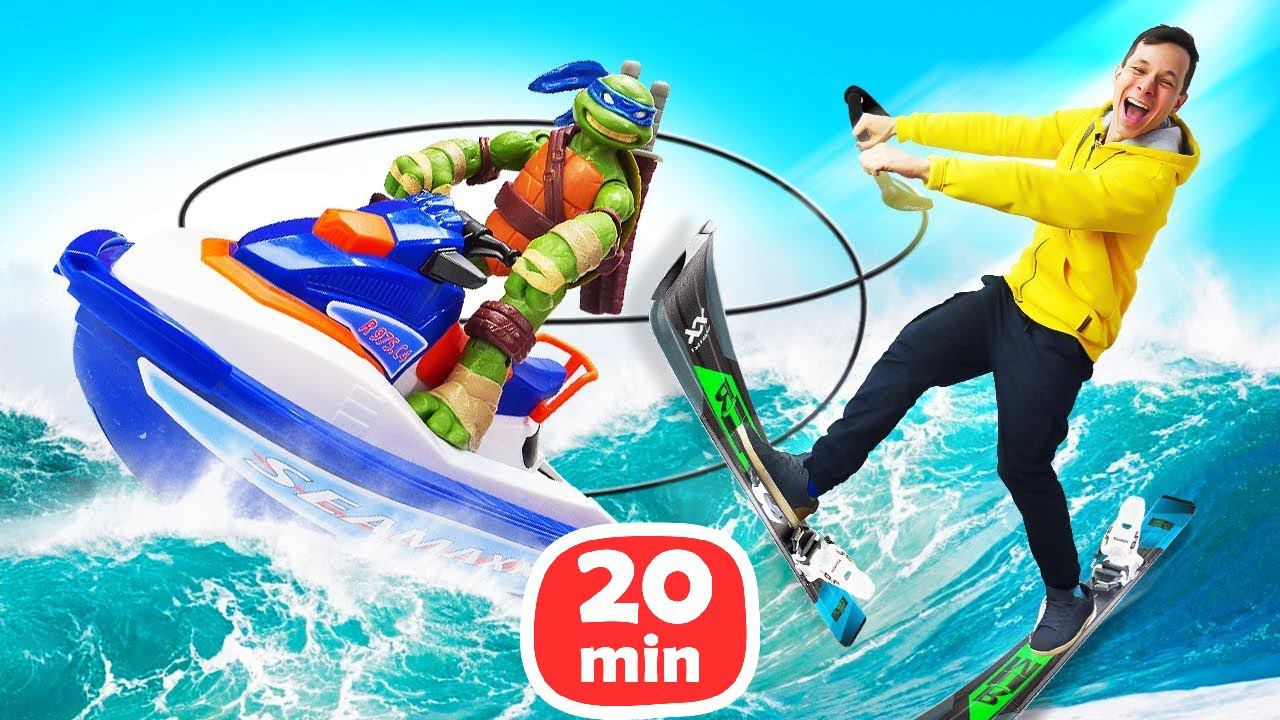 Сломали гидроцикл, Халк помогает чинить грузовик! Супергерои в видео про машинки для детей смотреть онлайн