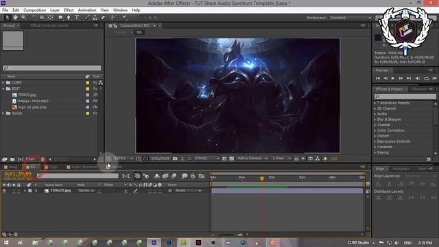 Free Download | Share Audio Spectrum Project #45 | After Effect Tutorials | CLRD Studio смотреть онлайн