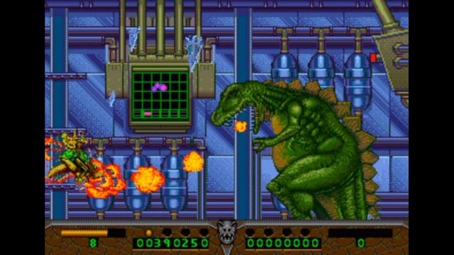 Sega Mega Drive 2 (Smd) 16-bit Dinosaurs for Hire Level 14 Mega Lizard