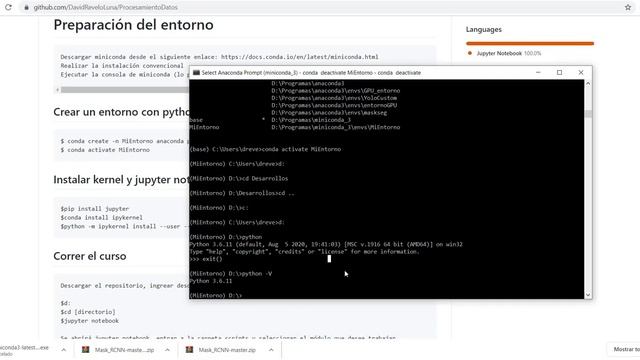 Instalación Miniconda Python y Jupyter смотреть онлайн