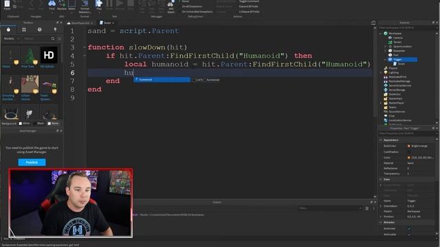 How to make a part slow down the player in Roblox Studio смотреть онлайн