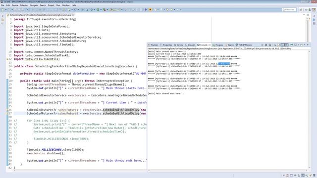 Scheduling Tasks For Fixed Delay Repeated Executions Using Executors PART 2 смотреть онлайн