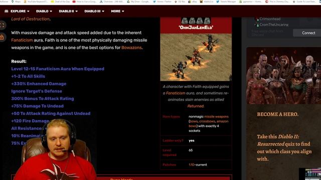 Diablo II Resurrected Rune Words - Faith (Ohm Jah Lem Eld) смотреть онлайн