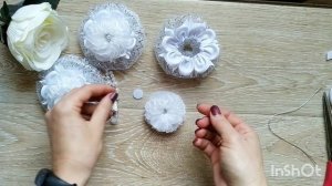 Пышные белые банты  с регелином? МК? очень просто//Lush white bows ? MK? very simply