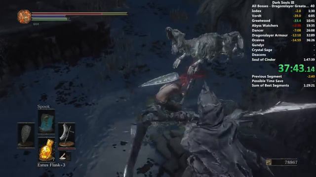 DS3 All Bosses Dragonslayer Greataxe speedrun смотреть онлайн