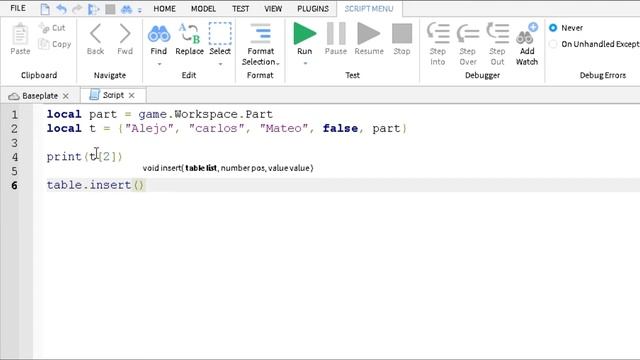 CURSO DE PROGRAMACION BASICA EN ROBLOX STUDIO #12 | TABLES (ARRAYS) | table.insert(), table.remove( смотреть онлайн