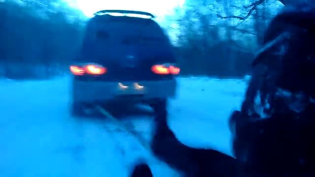 По снегу на шинах №6 - Топим по трассе на Николаевку) 11.02.2016 смотреть онлайн