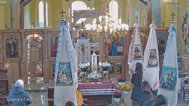 Церква Св. Вмч. Юрія Переможця смт. Шкло. смотреть онлайн
